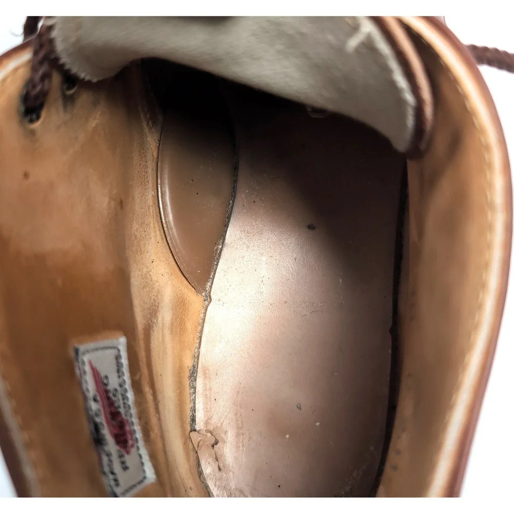 Vtg Y2K Red Wing Chukka Desert Work Boots Mens Size 10 D Brown Made in USA Flaws